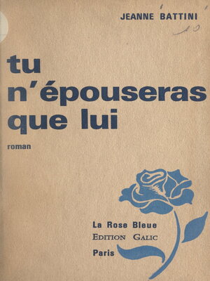 cover image of Tu n'épouseras que lui